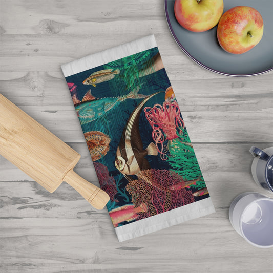 Underwater with the Angel Fish Tea Towel