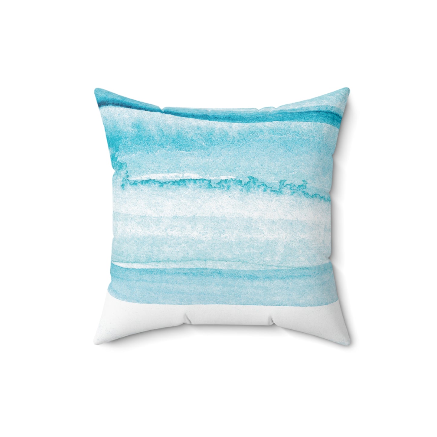 Ombre Watercolor Ocean Throw Pillow