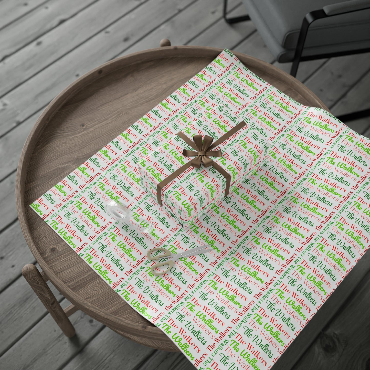 Personalized Name Wrapping Paper- Holiday