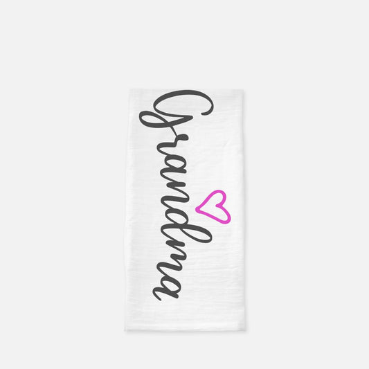 Grandma Tea Towel, Dish, Kitchen Towel, Flour Sack Towel, Housewarming Gift, Wedding Gift Towel, Bar Towel