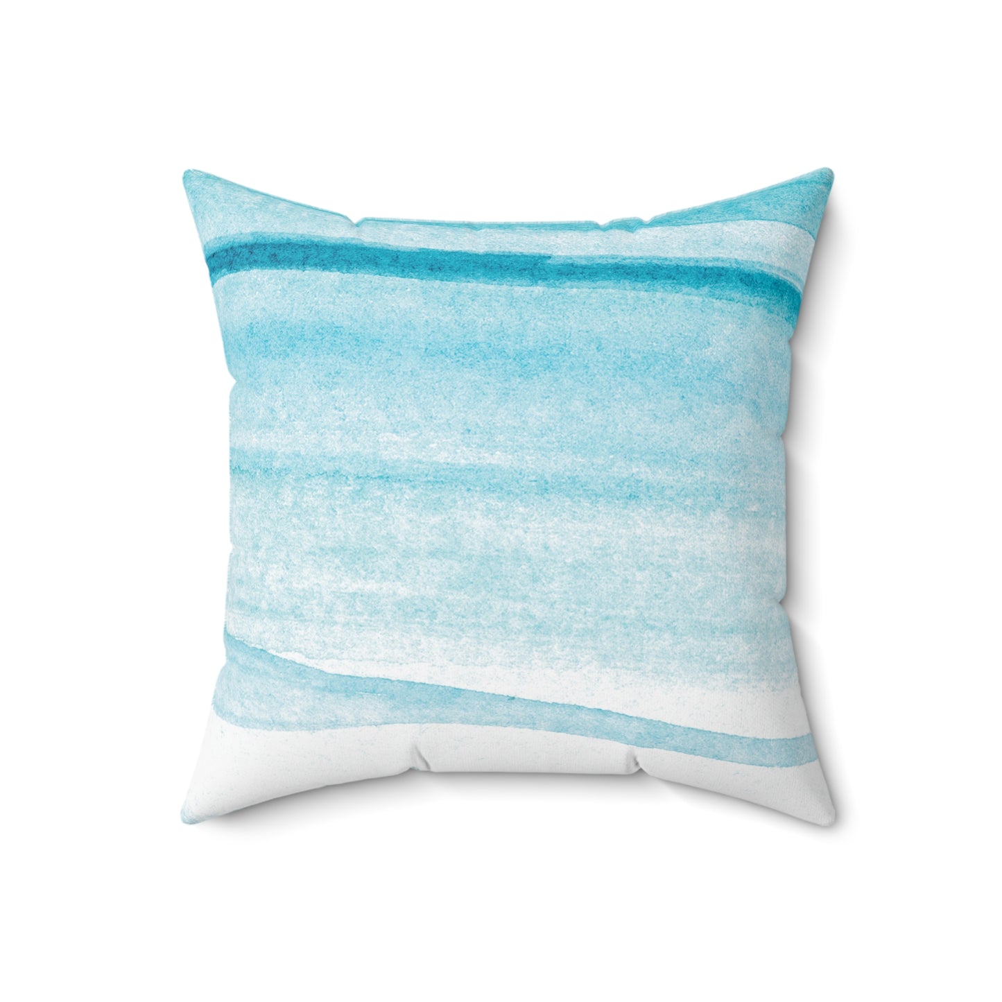 Ombre Watercolor Ocean Throw Pillow