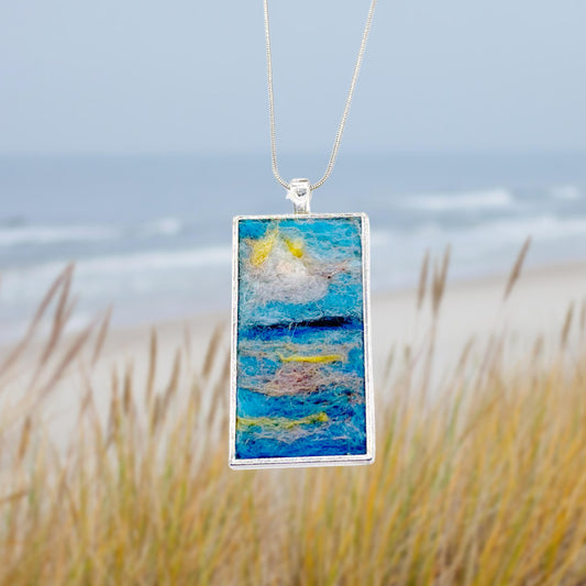 Felted Necklace - Sunshine on the Water