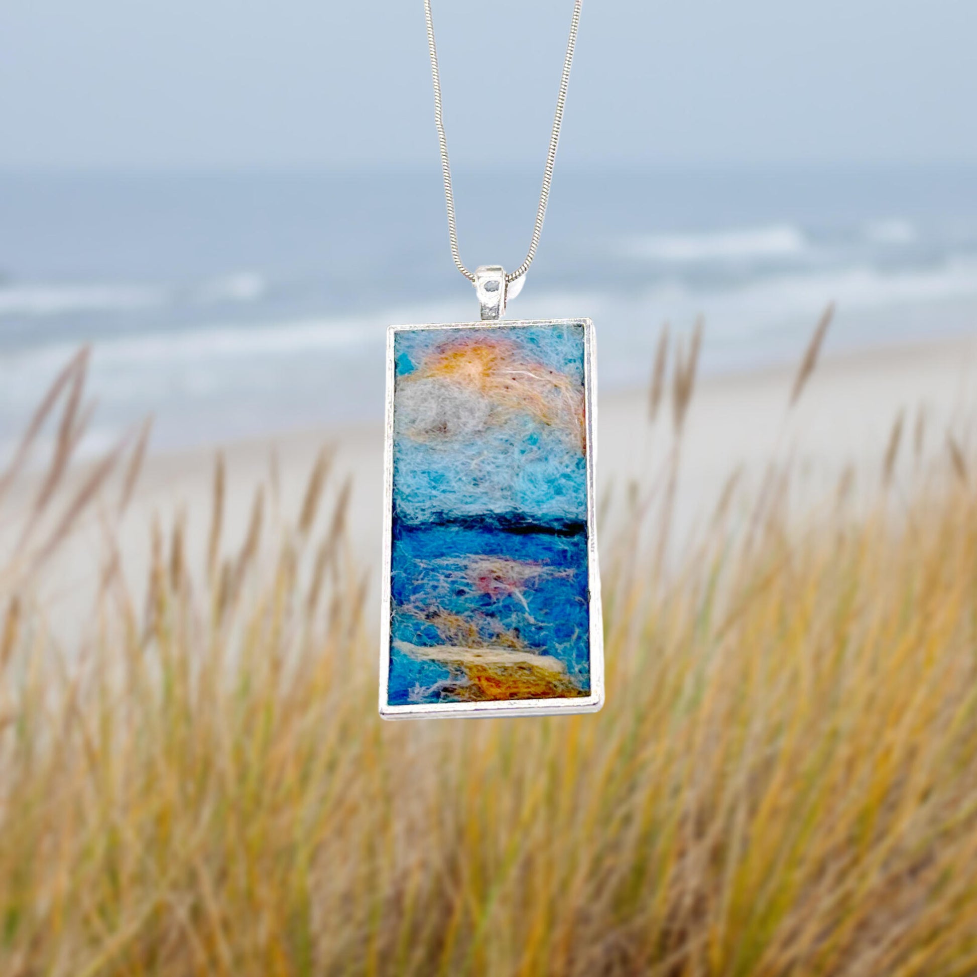 Felted Sunrise Necklace