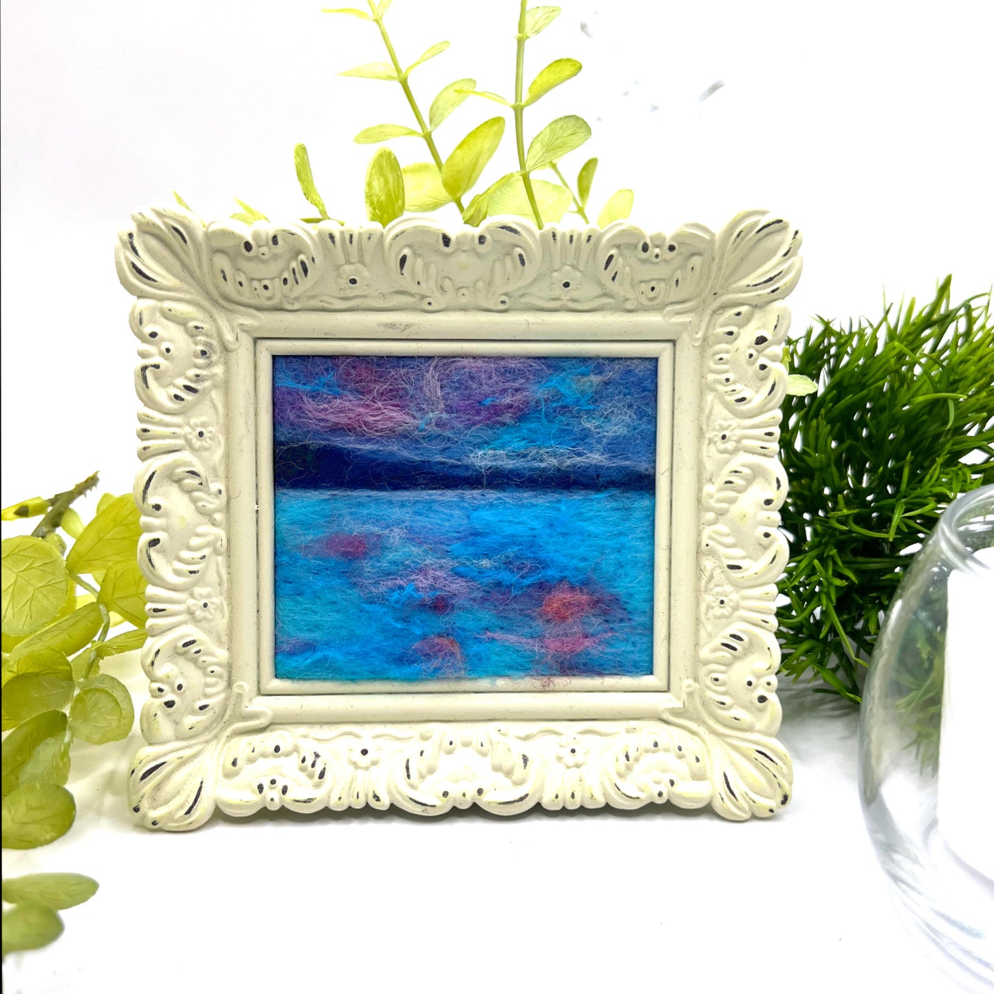 The Calm Miniature Felted Wool Painting