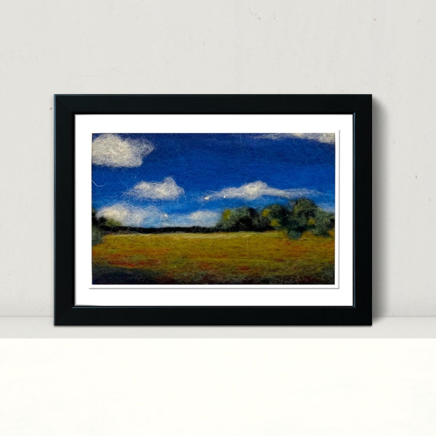 Summer Fields Felted Wool Painting