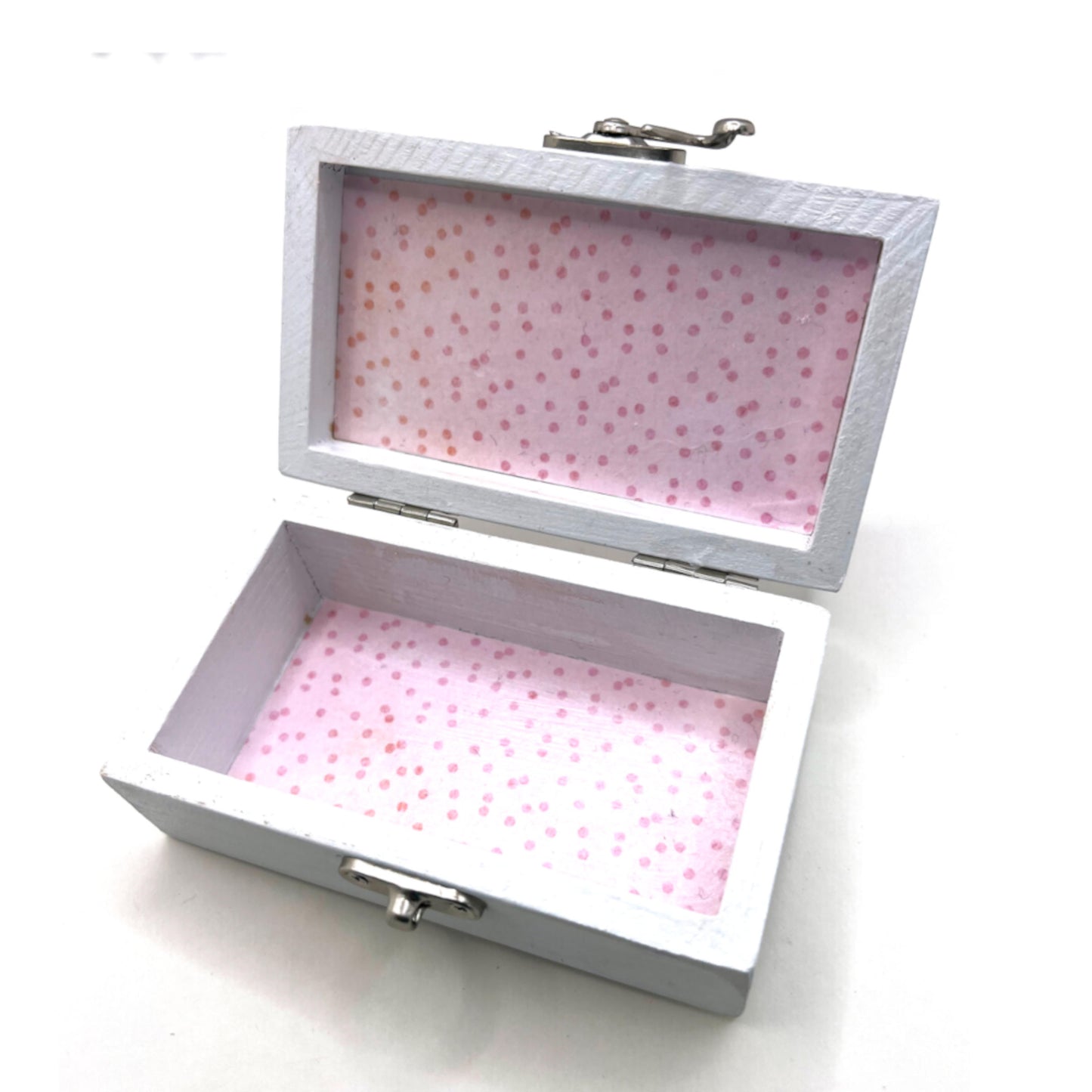 Keepsake Box - Small with Pink and Lavender Felted Lid