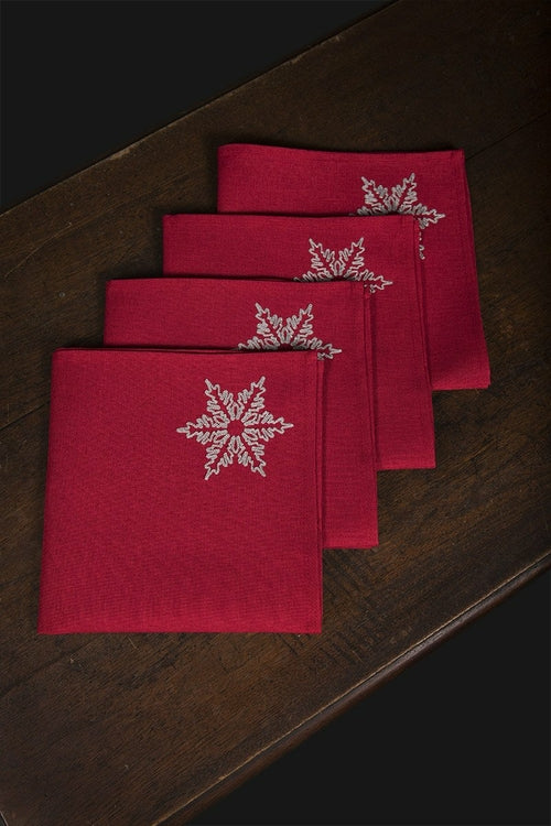 Glisten Snowflake Napkins Set