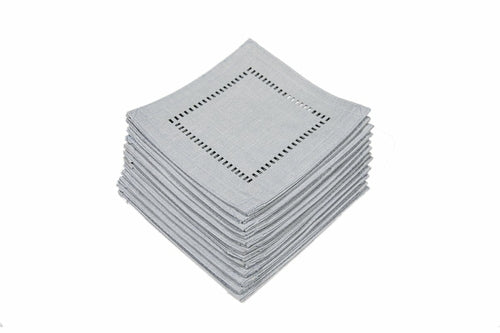 Hemstitched Fabric Coasters, Set of 12