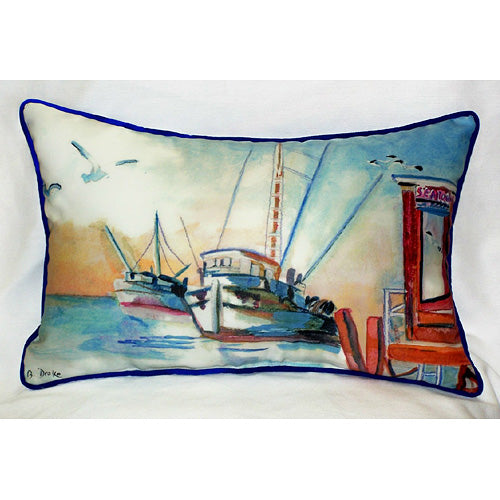 Shrimp Boat Indoor/Outdoor Pillow