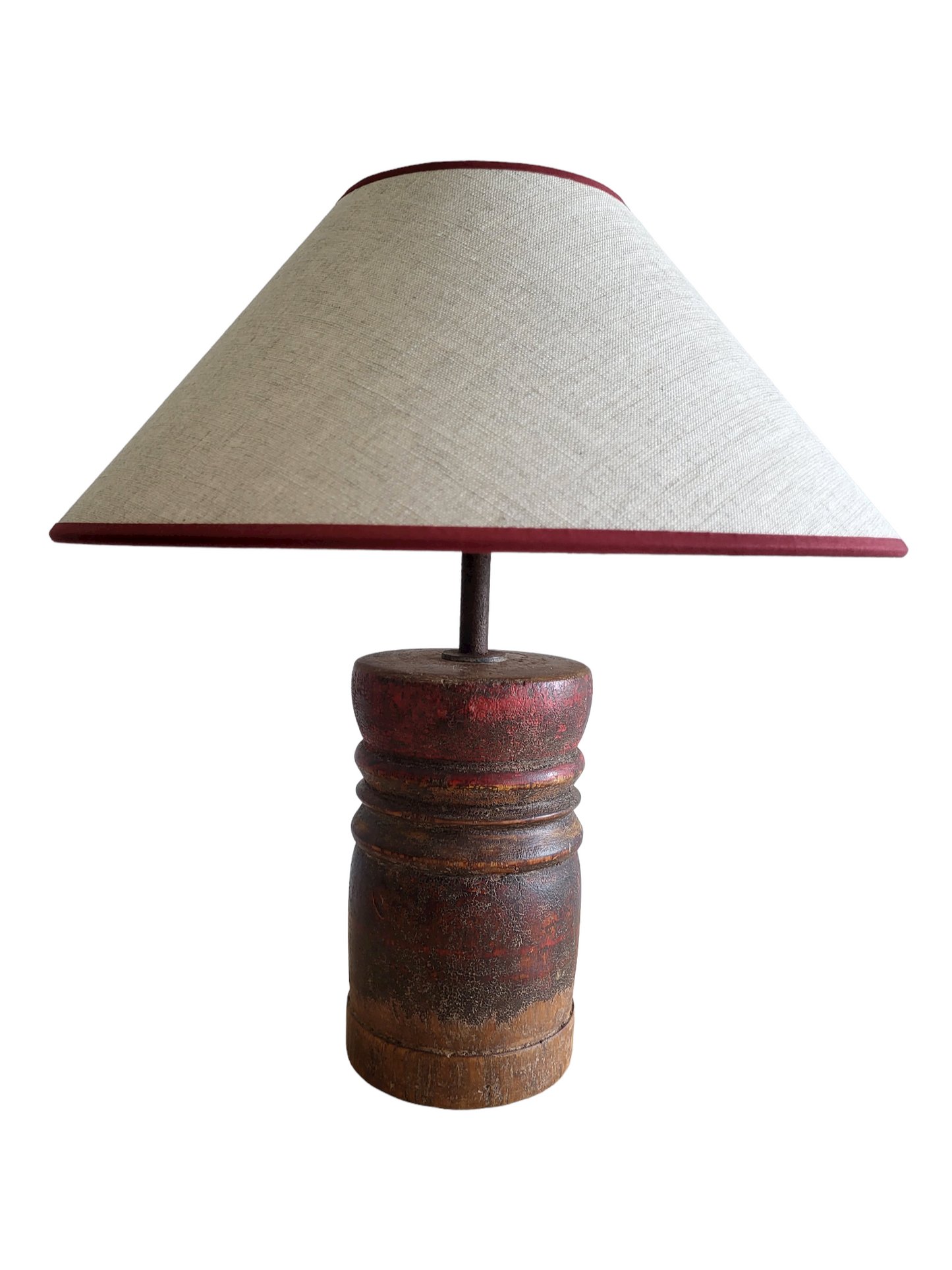 Wooden Mortar Table Lamp