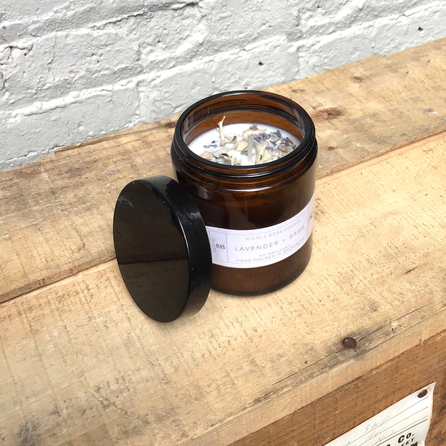 Lavender + White Sage Aromatherapy Scented Soy Wax Candle