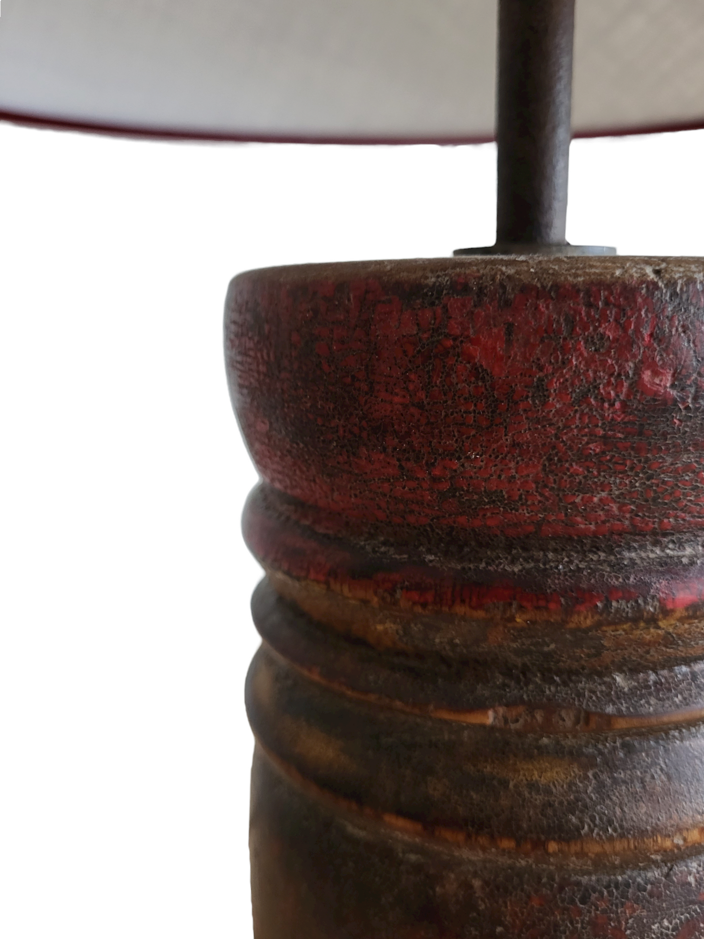 Wooden Mortar Table Lamp