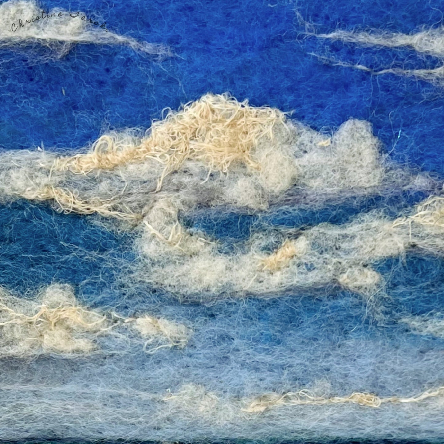 Ocean Waves Wool Painting, Sea Landscape Wool Felt Picture, Needlefelted Wall Hanging, Surf, Beach , Oceanscape, Hawaii, Felted shore line