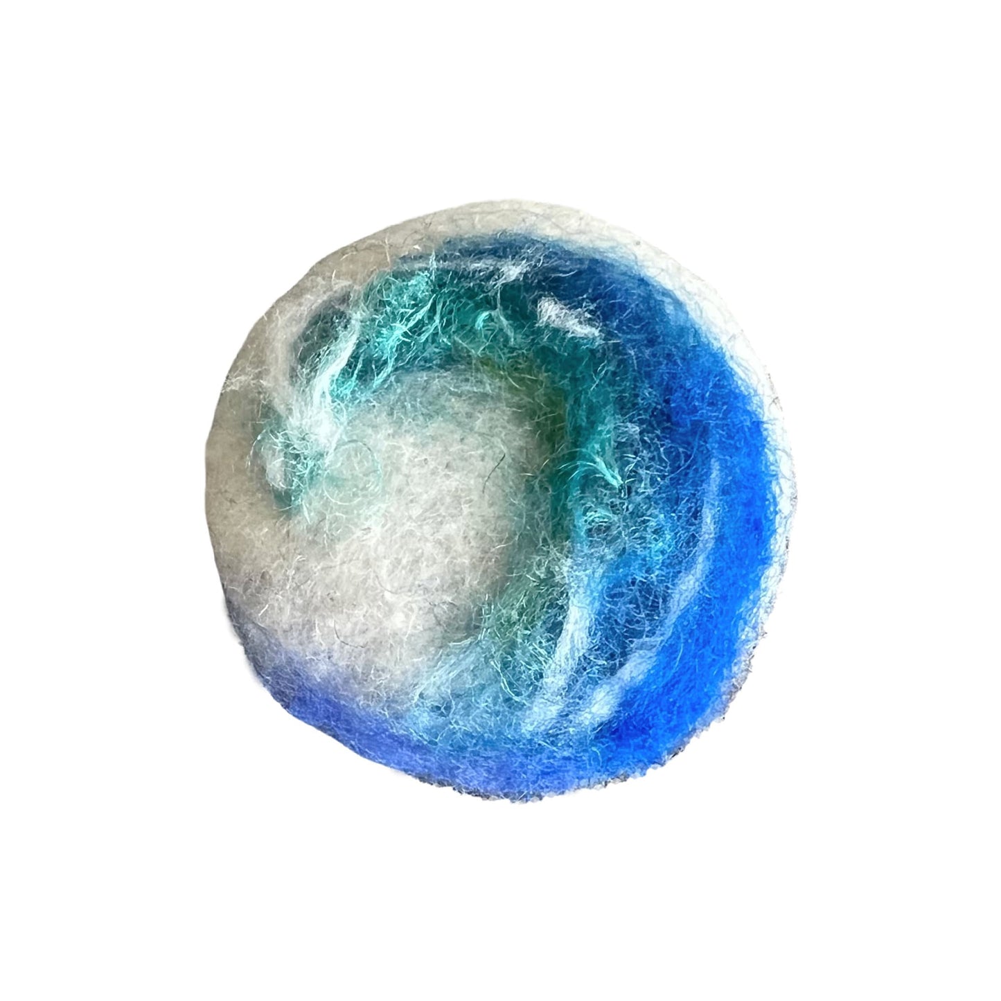 Felted Wave Art Brooch, Felt jewelry, felted pin, needle felted Wool blue wave ocean, statement brooch, broach, boho, surfer, wearable art