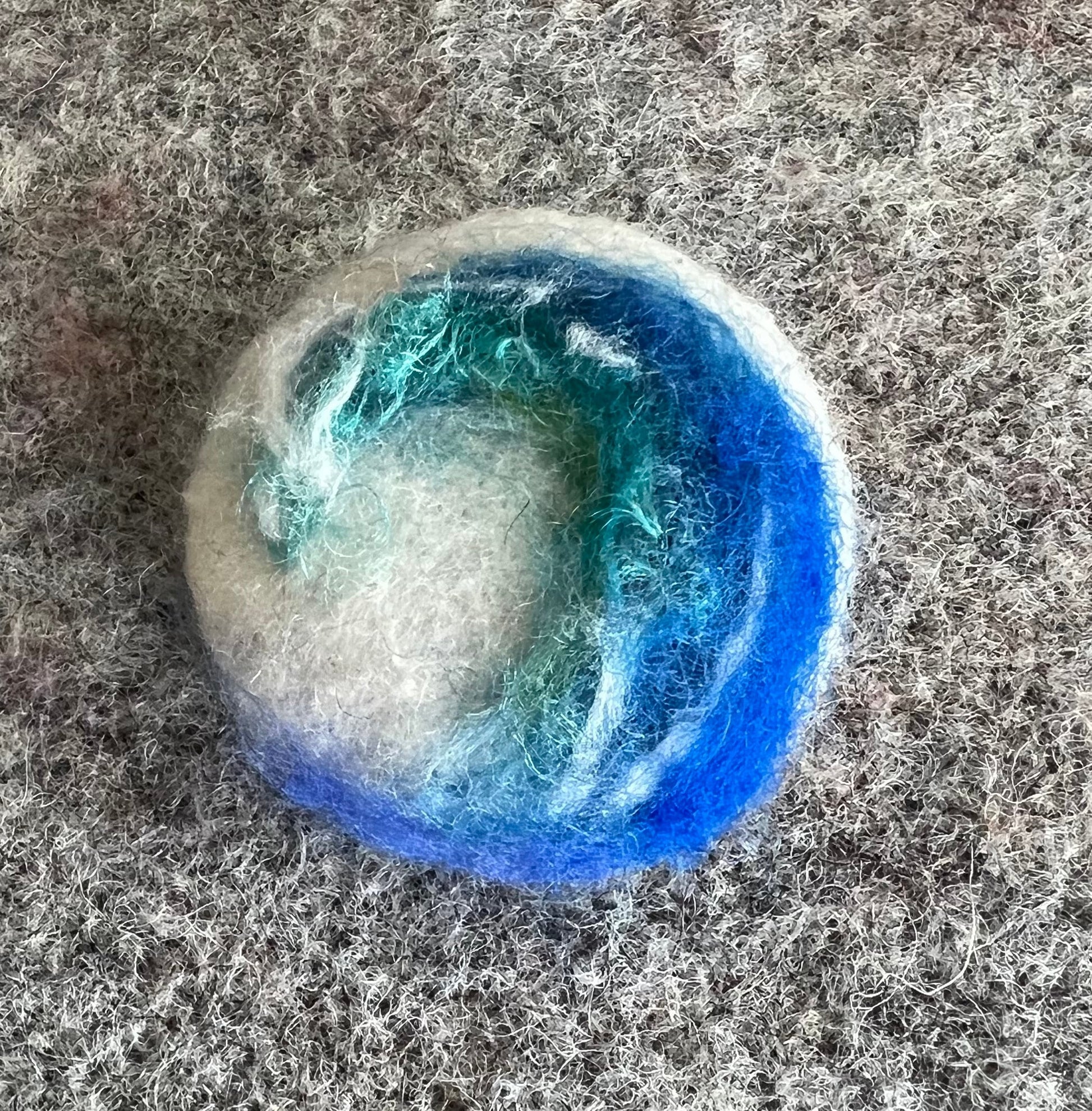 Felted Wave Art Brooch, Felt jewelry, felted pin, needle felted Wool blue wave ocean, statement brooch, broach, boho, surfer, wearable art